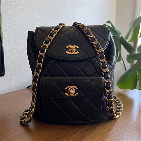 fake vintage chanel backpack|vintage chanel evening bag.